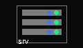 Blinking server rack
